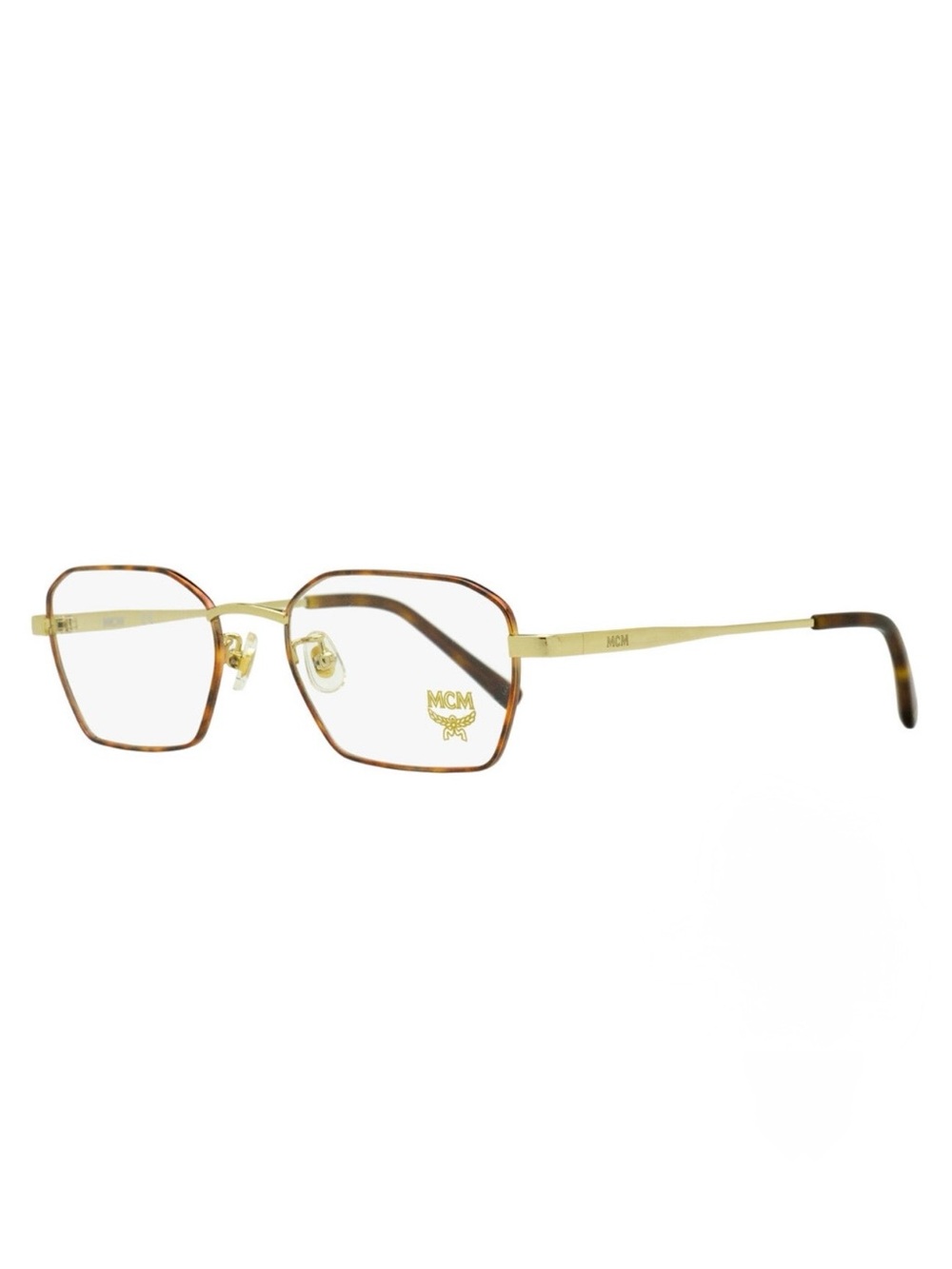 NEW MCM Geometric Unisex Eyeglasses MCM2130A 723 Gold Havana Authentic